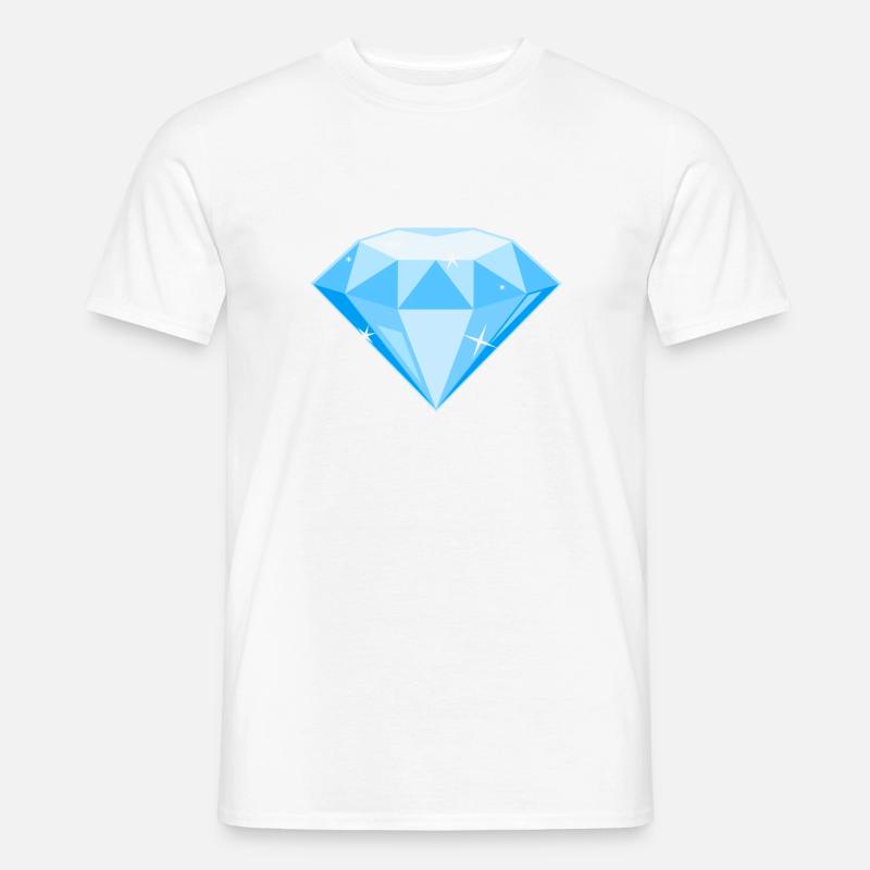 Sparkling Diamond! / Glitzernder Diamant! - Männer T-Shirt - Weiß