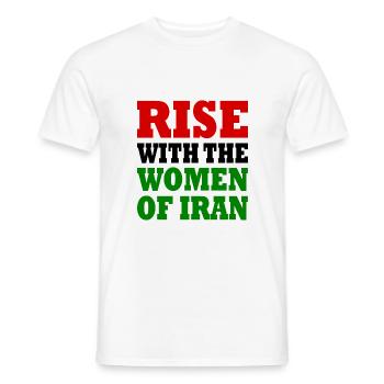 Rise with the women of iran - Männer T-Shirt - Weiß - Vorne - AI Model Male 178 dark (178cm)