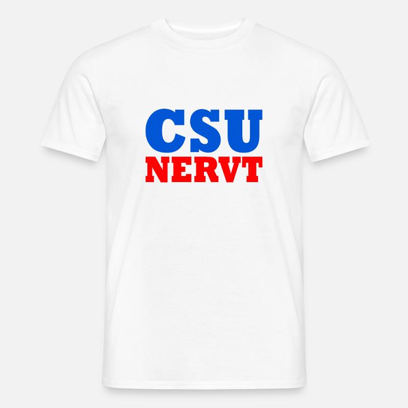 Csu - Männer T-Shirt - Weiß