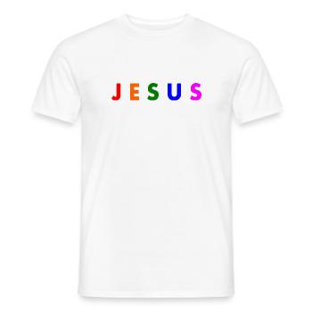 Jesus - T-shirt homme - blanc - Devant - AI Model Male 178 dark (178cm)