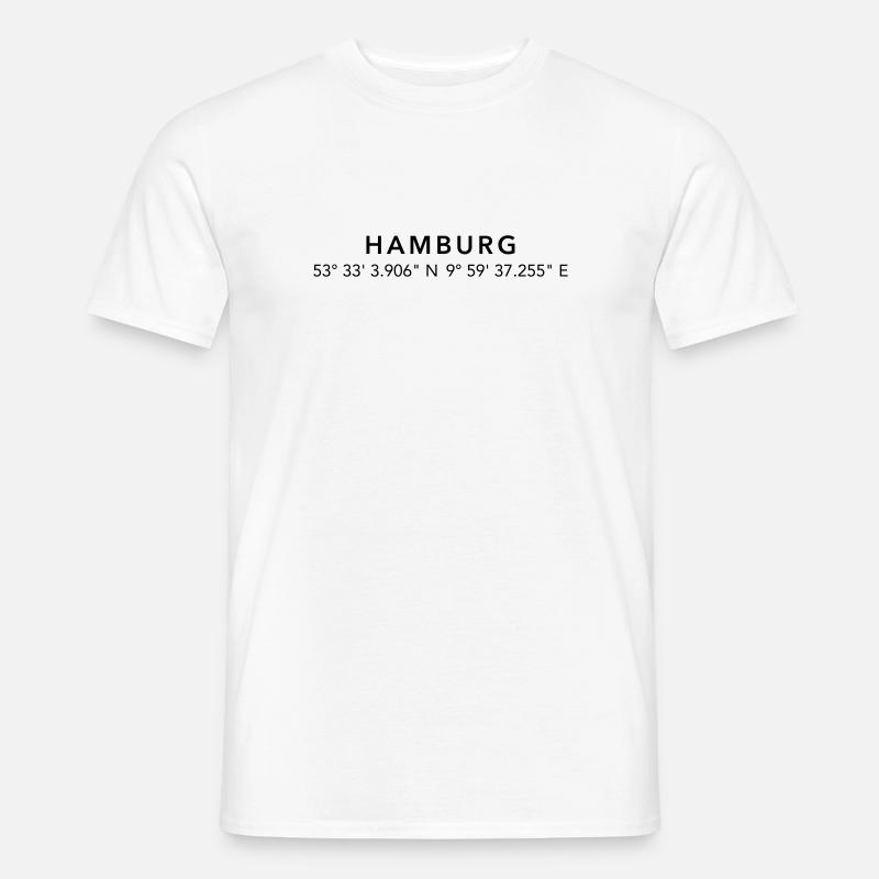 HAMBURG - Männer T-Shirt - Weiß