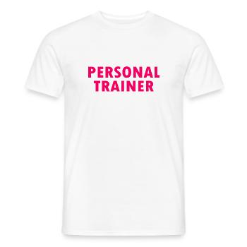 Personal trainer - T-shirt homme - blanc - Devant - AI Model Male 178 dark (178cm)
