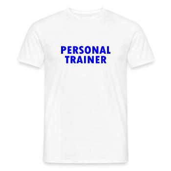 Personal trainer - T-shirt homme - blanc - Devant - AI Model Male 178 dark (178cm)