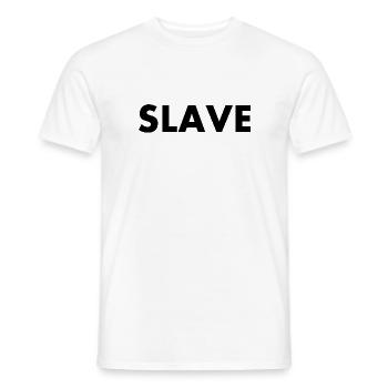 Slave - T-shirt homme - blanc - Devant - AI Model Male 178 dark (178cm)