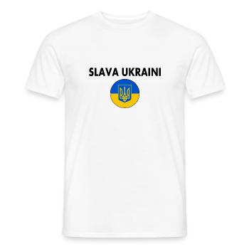 Slava ukraini - Men's T-Shirt - white - Front - AI Model Male 178 dark (178cm)