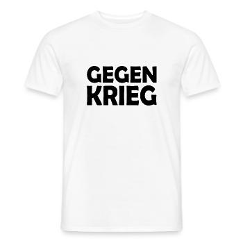 Gegen krieg - Männer T-Shirt - Weiß - Vorne - AI Model Male 178 dark (178cm)