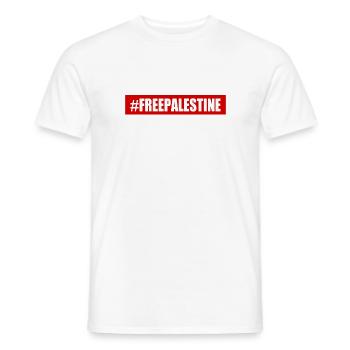 Free palestine - Männer T-Shirt - Weiß - Vorne - AI Model Male 178 dark (178cm)