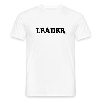 Leader - Männer T-Shirt - Weiß - Vorne - AI Model Male 178 dark (178cm)