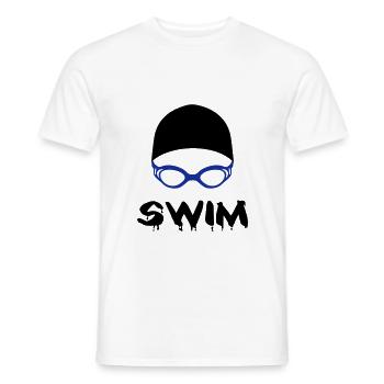 Schwimmen, swim - Männer T-Shirt - Weiß - Vorne - AI Model Male 178 dark (178cm)