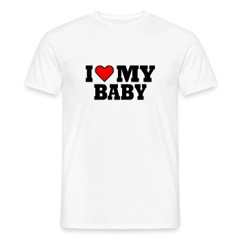 I love my baby - T-shirt homme - blanc - Devant - AI Model Male 178 dark (178cm)