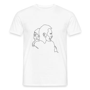 hug - Men's T-Shirt - white - Front - AI Model Male 178 dark (178cm)