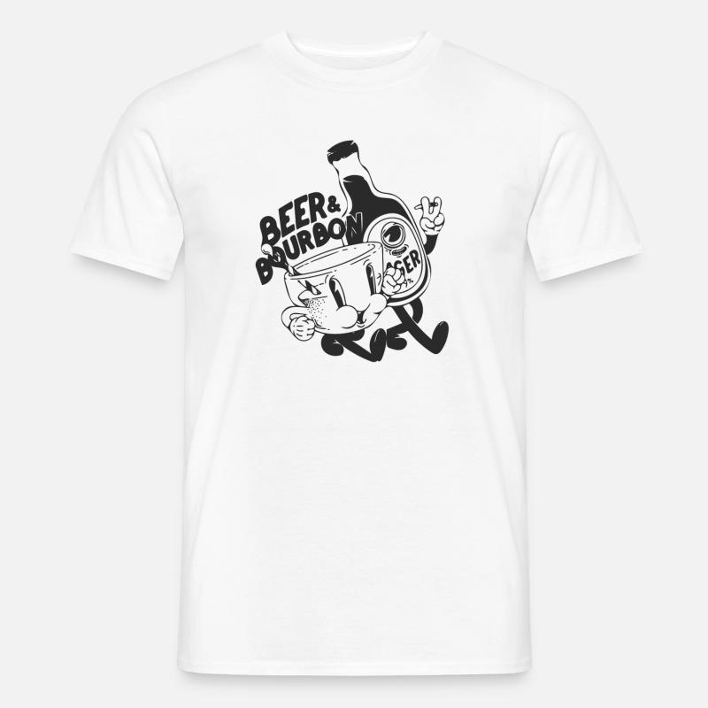 Bär & Bourbon - Männer T-Shirt - Weiß