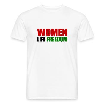 Women life freedom - T-shirt homme - blanc - Devant - AI Model Male 178 dark (178cm)