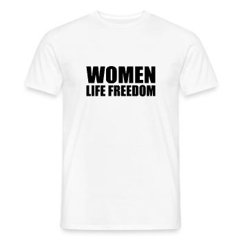 Women life freedom iran - Männer T-Shirt - Weiß - Vorne - AI Model Male 178 dark (178cm)