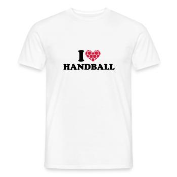 I love handball - Männer T-Shirt - Weiß - Vorne - AI Model Male 178 dark (178cm)