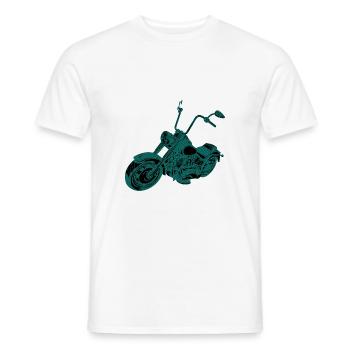 Motorrad Chopper Cruiser Biker Mechaniker Geschenk - Männer T-Shirt - Weiß - Vorne - AI Model Male 178 dark (178cm)