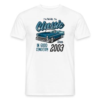 I'm Not Old I'm Classic Car Vintage Born In 2003 - Men's T-Shirt - white - Front - AI Model Male 178 dark (178cm)