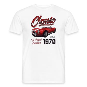 I'm Not Old I'm Classic Car Vintage Born In 1970 - Men's T-Shirt - white - Front - AI Model Male 178 dark (178cm)