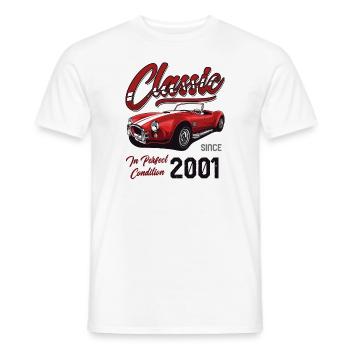 Je ne suis pas vieux Je suis une voiture classique vintage née en 2001 - T-shirt homme - blanc - Devant - AI Model Male 178 dark (178cm)