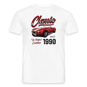 I'm Not Old I'm Classic Car Vintage Born In 1990 - Men's T-Shirt - white - Front - AI Model Male 178 dark (178cm)