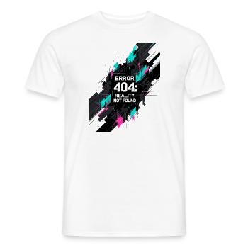 Error: Reality not found - Men's T-Shirt - white - Front - AI Model Male 178 dark (178cm)