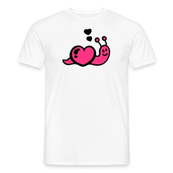 Ver du cœur - T-shirt homme - blanc - Devant - AI Model Male 178 dark (178cm)