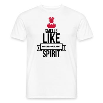 Smells Like Ordnungsamt Spirit - Men's T-Shirt - white - Front - AI Model Male 178 dark (178cm)