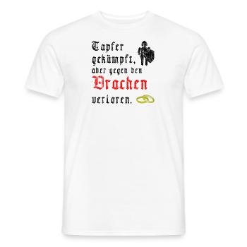Junggesellenabschied Hochzeit Heiraten Ehe - Männer T-Shirt - Weiß - Vorne - AI Model Male 178 dark (178cm)