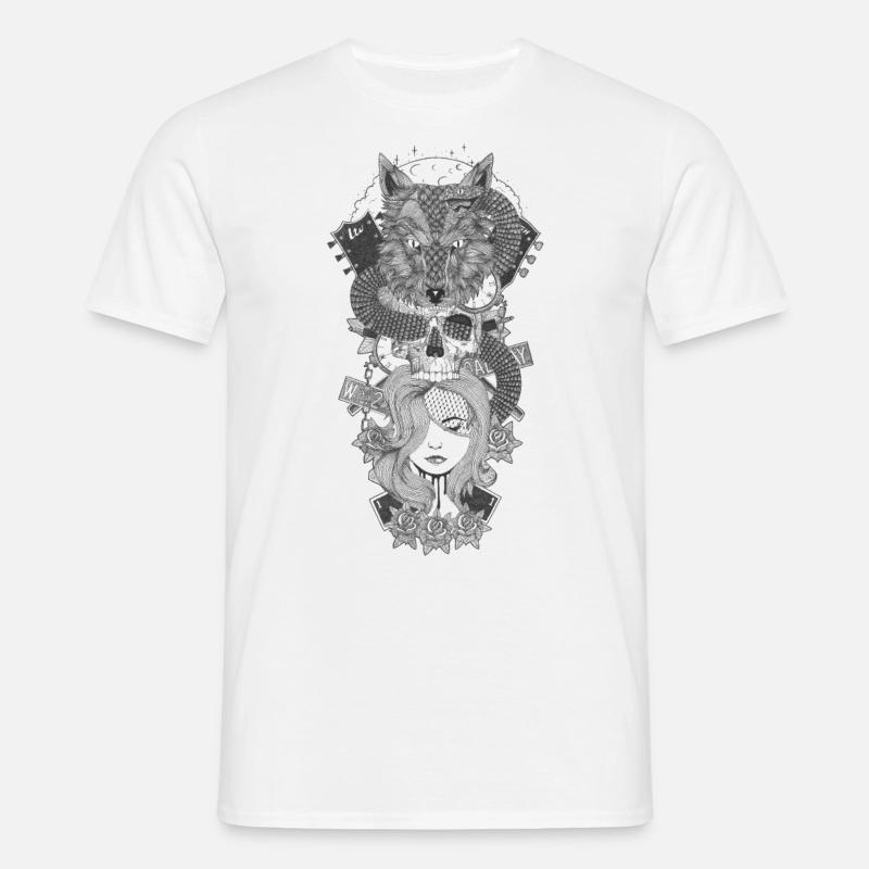 AndOutComeTheWolves - Men's T-Shirt - white
