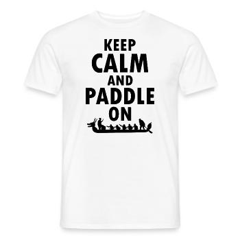 Dragon Boat Racing Crew Paddlers Water Sport - Men's T-Shirt - white - Front - AI Model Male 178 dark (178cm)