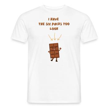 J’ai les six packs - T-shirt homme - blanc - Devant - AI Model Male 178 dark (178cm)