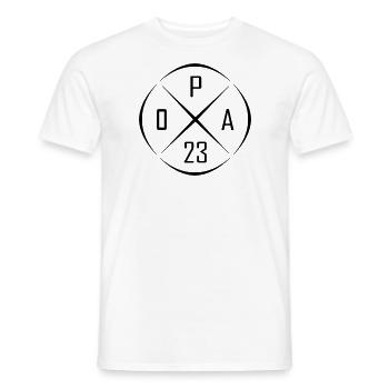 Opa 23 Kreis Kreuz Design - Männer T-Shirt - Weiß - Vorne - AI Model Male 178 dark (178cm)