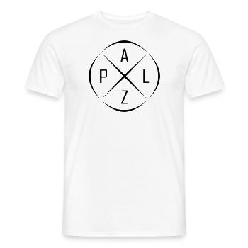 Palz Kreis Kreuz Design - Männer T-Shirt - Weiß - Vorne - AI Model Male 178 dark (178cm)