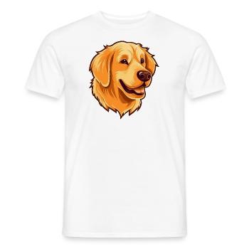 Golden Retriever - Männer T-Shirt - Weiß - Vorne - AI Model Male 178 dark (178cm)