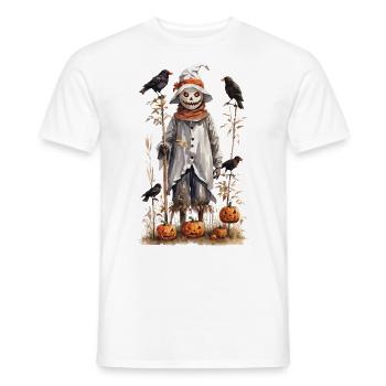 Herbstliche Vogelscheuche Halloween Ästhetik - Männer T-Shirt - Weiß - Vorne - AI Model Male 178 dark (178cm)