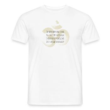 Yoga Outfit / Gayatri Mantra / Om Bhur Bhuvah Svah - Männer T-Shirt - Weiß - Vorne - AI Model Male 178 dark (178cm)
