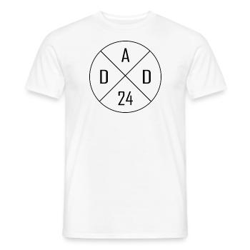 Dad 24 Circle Cross Design - Men's T-Shirt - white - Front - AI Model Male 178 dark (178cm)