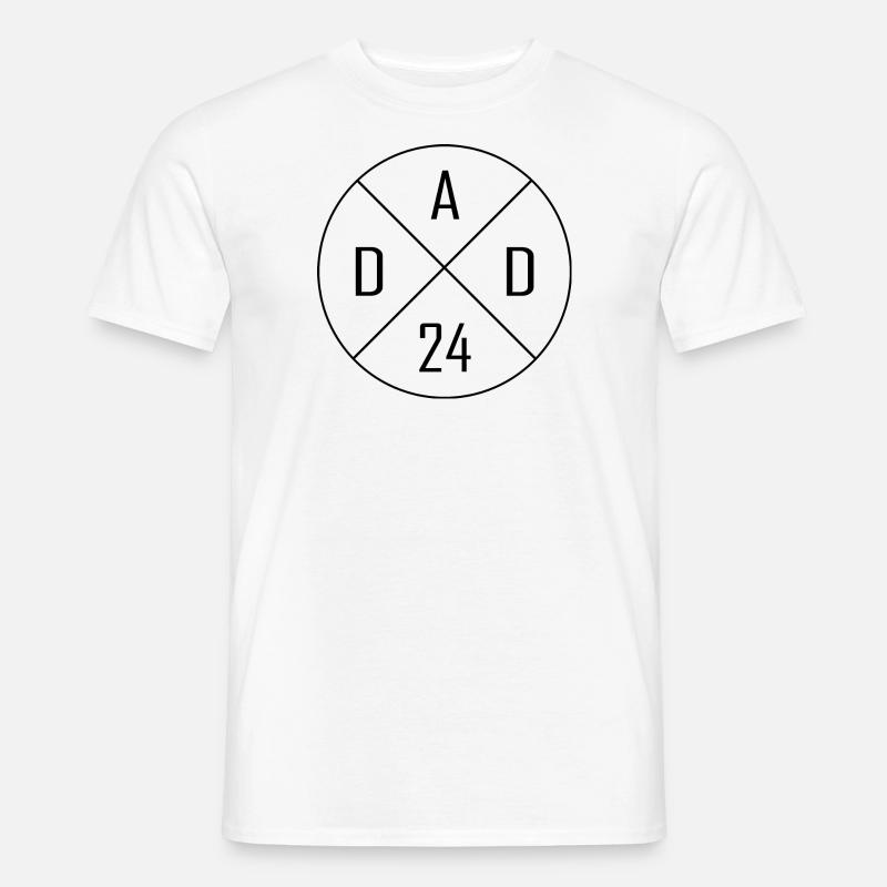 Dad 24 Circle Cross Design - Men’s T-shirt - white