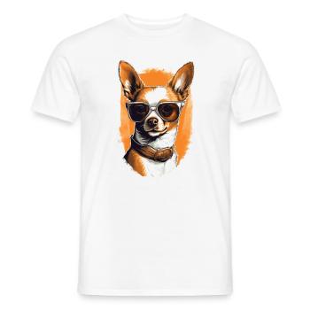 Cool Chihuahua - T-shirt homme - blanc - Devant - AI Model Male 178 dark (178cm)