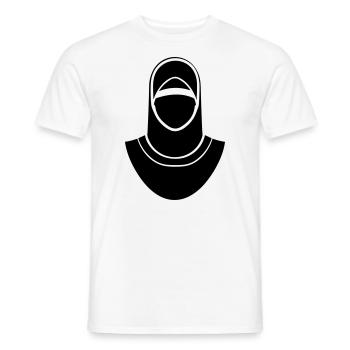 Hijab Kopftuch Muslimische Frau - Männer T-Shirt - Weiß - Vorne - AI Model Male 178 dark (178cm)