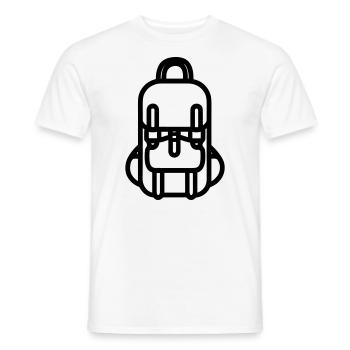 Sac à dos - T-shirt homme - blanc - Devant - AI Model Male 178 dark (178cm)