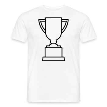 trophy - Men's T-Shirt - white - Front - AI Model Male 178 dark (178cm)