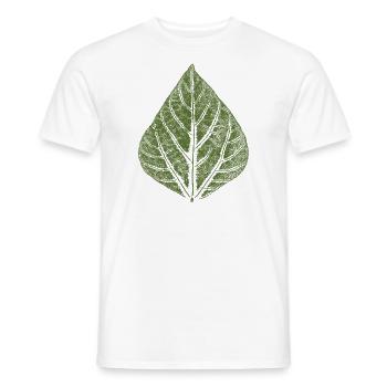 Haricot feuille - T-shirt homme - blanc - Devant - AI Model Male 178 dark (178cm)