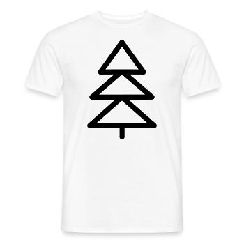 Sapin de Noël - T-shirt homme - blanc - Devant - AI Model Male 178 dark (178cm)