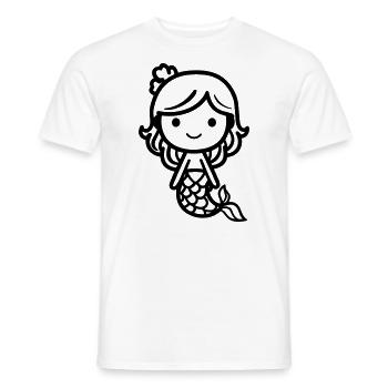 Meerjungfrau - Männer T-Shirt - Weiß - Vorne - AI Model Male 178 dark (178cm)