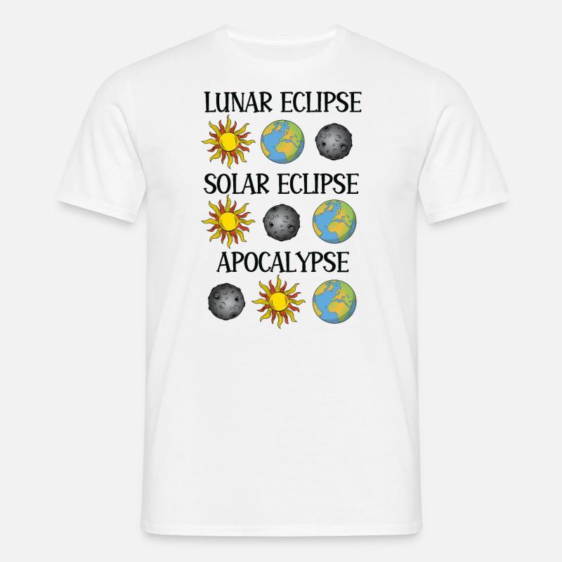 Lunar Eclipse Solar Eclipse Apocalypse - Men's T-Shirt - white
