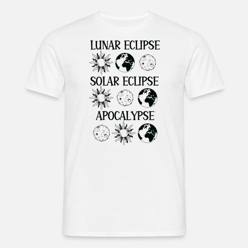 Lunar Eclipse Solar Eclipse Apocalypse - Men's T-Shirt - white