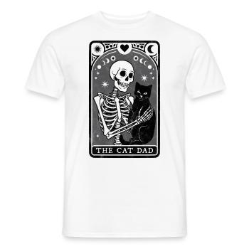 Tarot Cat Dad - Men's T-Shirt - white - Front - AI Model Male 178 dark (178cm)