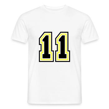 11 symbole de nombre - T-shirt homme - blanc - Devant - AI Model Male 178 dark (178cm)
