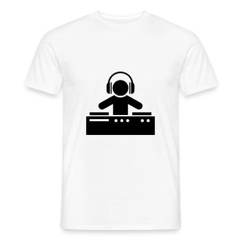 dj party - Männer T-Shirt - Weiß - Vorne - AI Model Male 178 dark (178cm)